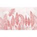 Обои виниловые на флизелине Design Studio 3D Нежность Акварельные колосья в красных тонах Натуральный холст (NJ-037)