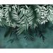 Обои виниловые на флизелине Design Studio 3D Тропикалия Изумрудные ниспадающие листья Гладкий песок (FLV-010)
