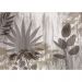 Обои виниловые на флизелине Design Studio 3D Leaves Силуэты листьев на фоне гранж Гладкий песок (LVS-001)