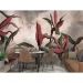 Обои виниловые на флизелине Design Studio 3D Avangard Букет красных тропических цветов Гладкий песок (AVG-005)