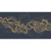 Обои виниловые на флизелине Design Studio 3D Line Style Золотые узорчатые линии на синем Натуральный холст (LST-017)