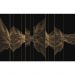 Обои виниловые на флизелине Design Studio 3D Line Style Безупречная геометрия в золотом исполнении Натуральный холст (LST-029)