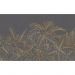 Обои виниловые на флизелине Design Studio 3D Line Style Золотистые тропики на графитовом фоне Гладкий песок (LST-032)