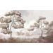 Обои виниловые на флизелине Design Studio 3D Picturesque Художественные деревья в бежевых тонах Бесшовная Фреска Ultra (PRS-002)