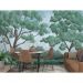 Обои виниловые на флизелине Design Studio 3D Picturesque Деревья в нежно зелёных тонах Гладкий песок (PRS-003)