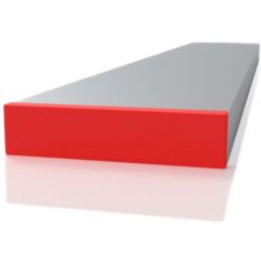 Правило алюминиевое прямоугольник Донской алюминий заглушки красные 1 м