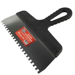 Шпатель фасадный Кедр (Cedr) 250 мм зубчатый 6х6 нержавеющая сталь пластиковая ручка (046-0250)