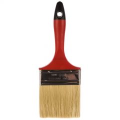 Кисть плоская Кедр (Cedr) № 4/100 мм смешанная щетина пластмассовая ручка (045-5840)