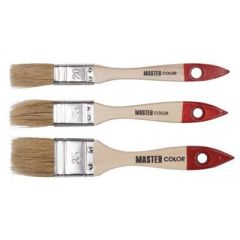 Набор флейцевых кистей Master Color (Мастер Колор) натуральная щетина деревянная ручка 20, 25, 35 мм (30-0502)