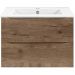 База под керамическую раковину Vincea (Винчея) Mia Slim VMC-2MC600S1VO 600 подвесная, 2 выкатных ящика soft close, V.Oak