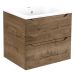 База под раковину Vincea (Винчея) Norma 600 подвесная, 2 выкатных ящика soft close, V.Oak VMC-2N600VO
