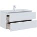 Тумба с раковиной Aquanet (Акванет) Алвита New 100 2 ящика, белый матовый 00277518