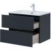 Тумба с раковиной Aquanet (Акванет) Алвита New 70 2 ящика, антрацит 00303908