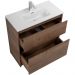 База под раковину напольная BelBagno (Бельбагно) KRAFT 39 с фрезерованными ручками по всей длине фасада с двумя выкатными ящиками Rovere Tabacco 505х390x840 KRAFT39-500
