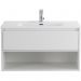 База под раковину подвесная BelBagno (Бельбагно) KRAFT с одним выкатным ящиком с фрез. ручкой по длине фасада и с одной откр.полкой Bianco Op. 800x460x500 KRAFT-800-1C-SO-BO