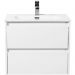 База под раковину подвесная BelBagno (Бельбагно) KRAFT с фрезерованными ручками по всей длине фасада с двумя выкатными ящиками Bianco Opaco 600x450x500 KRAFT-600-2C-SO-