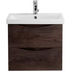 База под раковину подвесная BelBagno (Бельбагно) MARINO-CER с двумя выкатными ящиками Rovere Nature Grigio 564x440x500 MARINO-CER-600-2C-SO-RNG-P