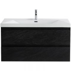 База под раковину подвесная Cezares (Цезарис) Molveno с двумя выкатными ящиками Nero 800x500x500 MOLVENO-80-2C-SO-NR