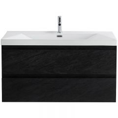 База под раковину подвесная Cezares (Цезарис) Molveno с двумя выкатными ящиками Nero 900x500x500 MOLVENO-90-2C-SO-NR