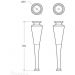 Ножки для шкафчика Cezares Tiffany, комплект 2 штуки, высота 35 см, дерево 40339 Bianco opaco, 8x8x35 см