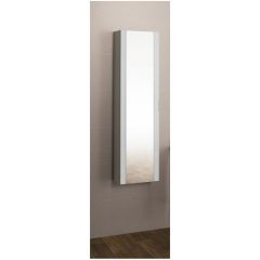 Пенал подвесной Cezares с одной распашной дверцей и наружным зеркалом, реверсная 44676 Bianco Lucido, 35х20х140 см