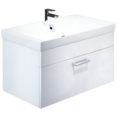 Тумба с умывальником Iddis (Иддис) New Mirro 80 см белая NMIR80Wi95K