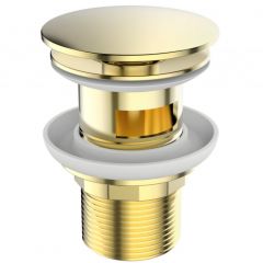 Донный клапан с системой Клик-клак с переливом BelBagno золото BB-SAT-ORO