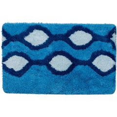 Коврик для ванной комнаты Iddis Promo 50х80 см Curved Lines blue 400A580i12