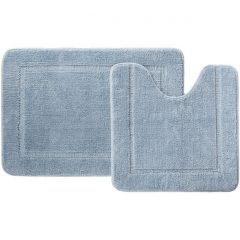 Набор ковриков для ванной комнаты Iddis 65х45 + 45х45 микрофибра голубой PSET04Mi13