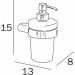 Дозатор для жидкого мыла Inda Mito A2012ANE21 черный