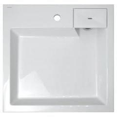 Раковина накладная Azario Slim квадратная, 130х600х600 мм, цвет белый CS00078302
