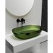 Раковина накладная прозрачная Abber Kristall зеленая 600х400х155 мм AT2805Emerald