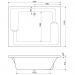 Акриловая ванна Cezares PLANE_DUO-190-145-51-W37, 190x145x51