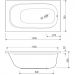 Акриловая ванна Cezares ECO-130-70-40-W37, 130x70x40