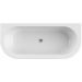 Акриловая ванна Cezares пристенная, щелевой слив-перелив, белая фронтальная панель, белая чаша, 1800х790х600, SLIM WALL-180-80-60-W37-SET