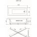 Ванна прямоугольная Тритон акриловая Аура 1600х700х590 мм (Щ0000050545), (без монтажного комплекта/ножек)
