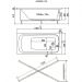 Ванна прямоугольная 1ACReal акриловая Gamma 1400х690х560 мм (Щ0000025829), (без монтажного комплекта/ножек)