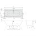 Ванна прямоугольная Villeroy&Boch Oberon 2.0 материал Quaryl 1700х750х470 мм белая, (без монтажного комплекта/ножек)