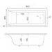 Ванна из литьевого мрамора прямоугольная Marmo Bagno (Мармо Багно) Алесса NEW 1800х800 мм белая (MB-ALN180-80), (с монтажным комплектом/ножками)