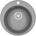 Кухонная мойка кварцевая Granula GR-4801 односекционная круглая, врезная, чаша D 370, цвет алюминиум (4801al)
