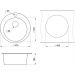 Кухонная мойка кварцевая Granula GR-4801 односекционная круглая, врезная, чаша D 370, цвет классик (4801cl)