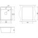 Кухонная мойка кварцевая Granula Standart ST-4202 односекционная квадратная, стандарт, чаша 370x370, цвет белый (4202wh)