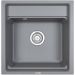 Кухонная мойка кварцевая Granula Kitchen Space с ролл-матом и дозатором KS-5002 квадратная, китчен спейс, чаша 375x440, цвет алюминиум (5002al)