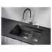 Мойка кухонная прямоугольная Granula Kitchen Space с ролл-матом и дозатором KS-7304U черный