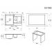 Мойка кухонная прямоугольная Granula Estetica с разделочной доской, чаша 360х430 мм, 7808 графит (черно-серый)