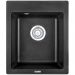 Кухонная мойка кварцевая Granula GR-4201 односекционная квадратная, врезная, чаша 345x380, цвет черный (4201bl)
