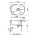 Мойка кухонная овальная Ewigstein Rund (R-45F топаз)