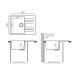 Мойка кухонная прямоугольная Tolero Loft TL-650 серый металлик (473691)