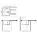 Мойка кухонная прямоугольная Tolero Loft TL-750 черный (473745)