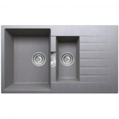 Мойка кухонная прямоугольная Tolero Loft TL-860 серый металлик (473936)